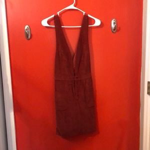 Burnt orange Overall dress size small